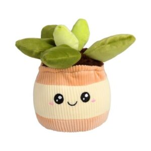 Velká plyšová květina - Béžový květináč Albi