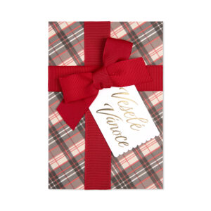 3D Vánoční přání - Červená mašle Albi