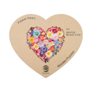 3D dřevěné puzzle - Květinové srdce Albi