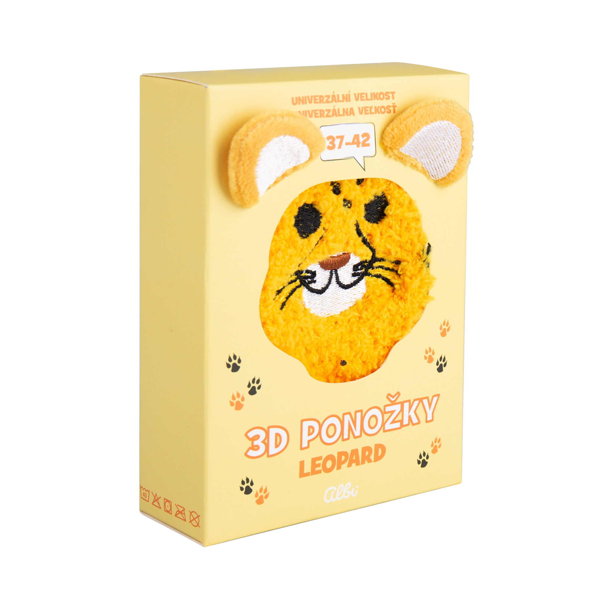 3D ponožky - Leopard Albi