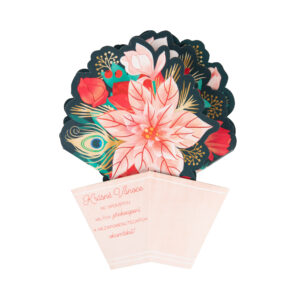 3D skládací vánoční přání - Kytice Albi