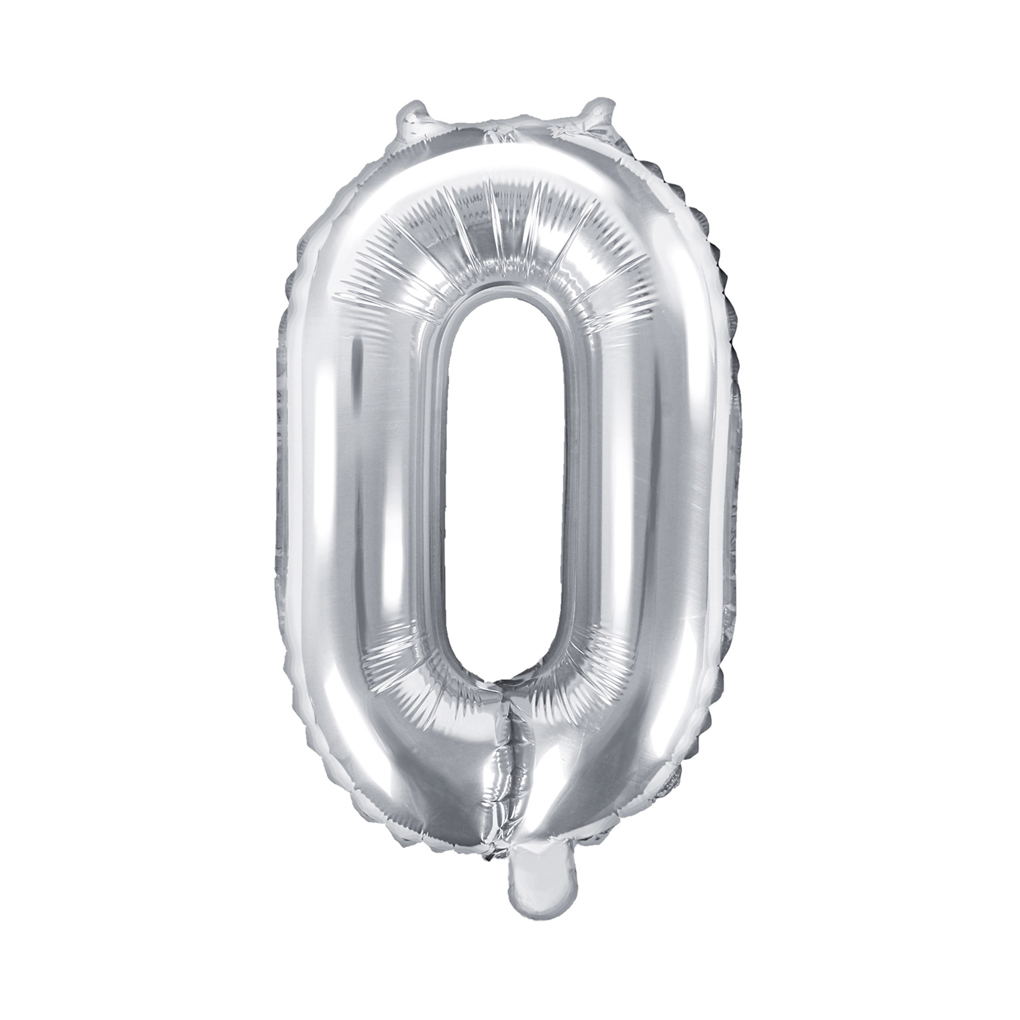 Balónek fóliový 35 cm stříbrný číslo 0 Albi