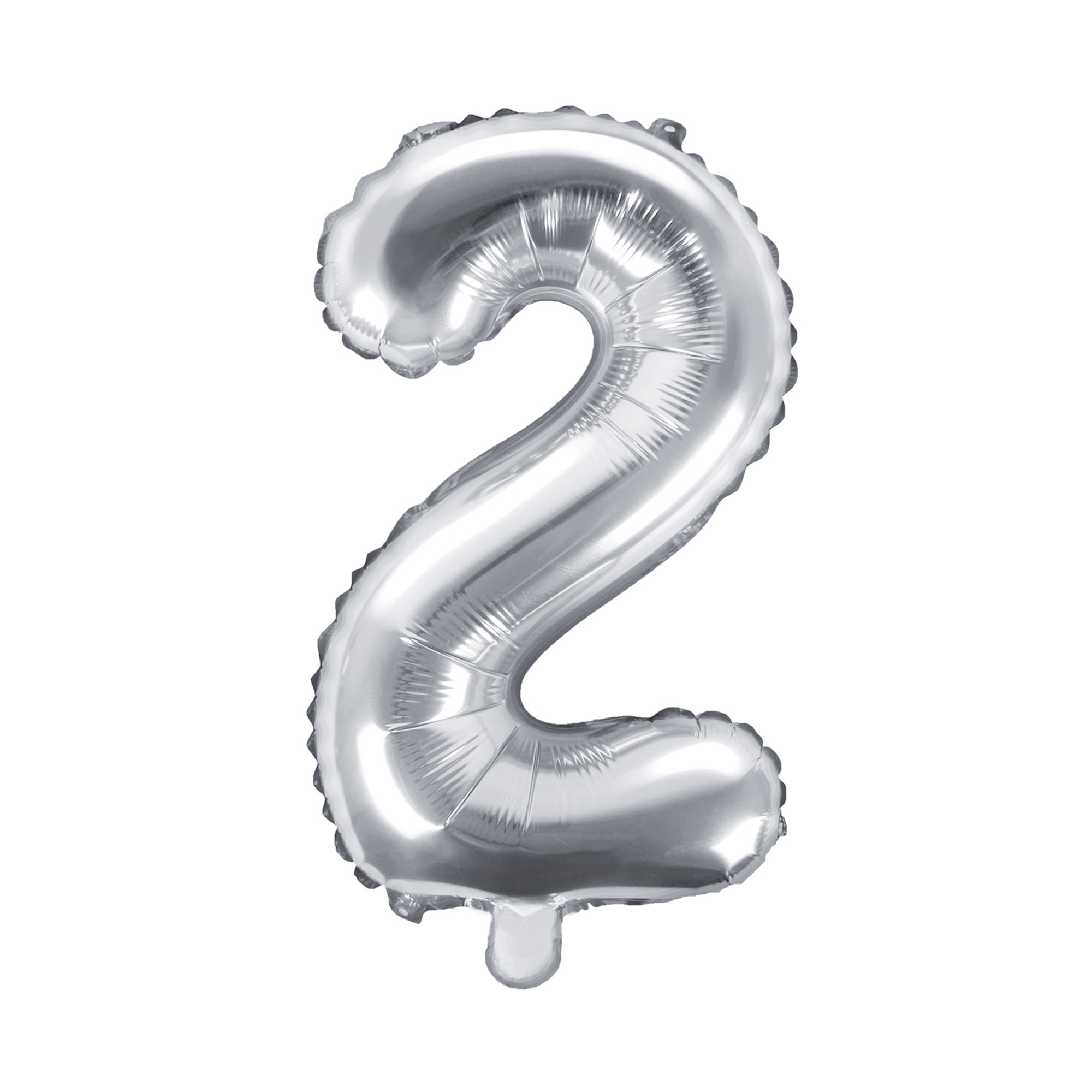 Balónek fóliový 35 cm stříbrný číslo 2 Albi