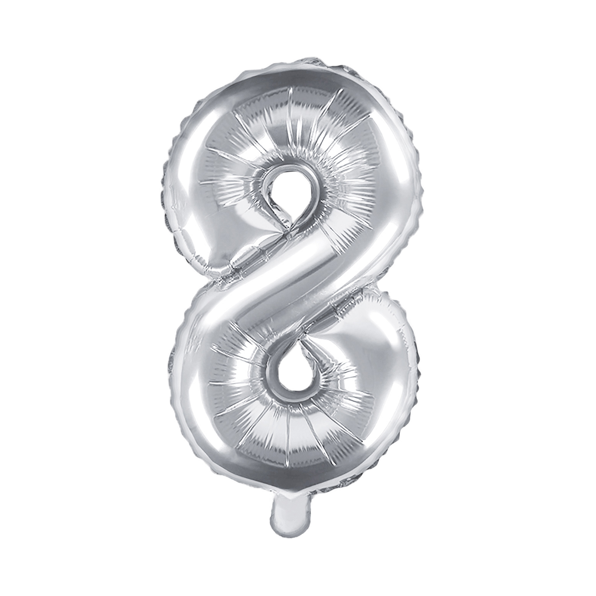 Balónek fóliový 35 cm stříbrný číslo 8 Albi