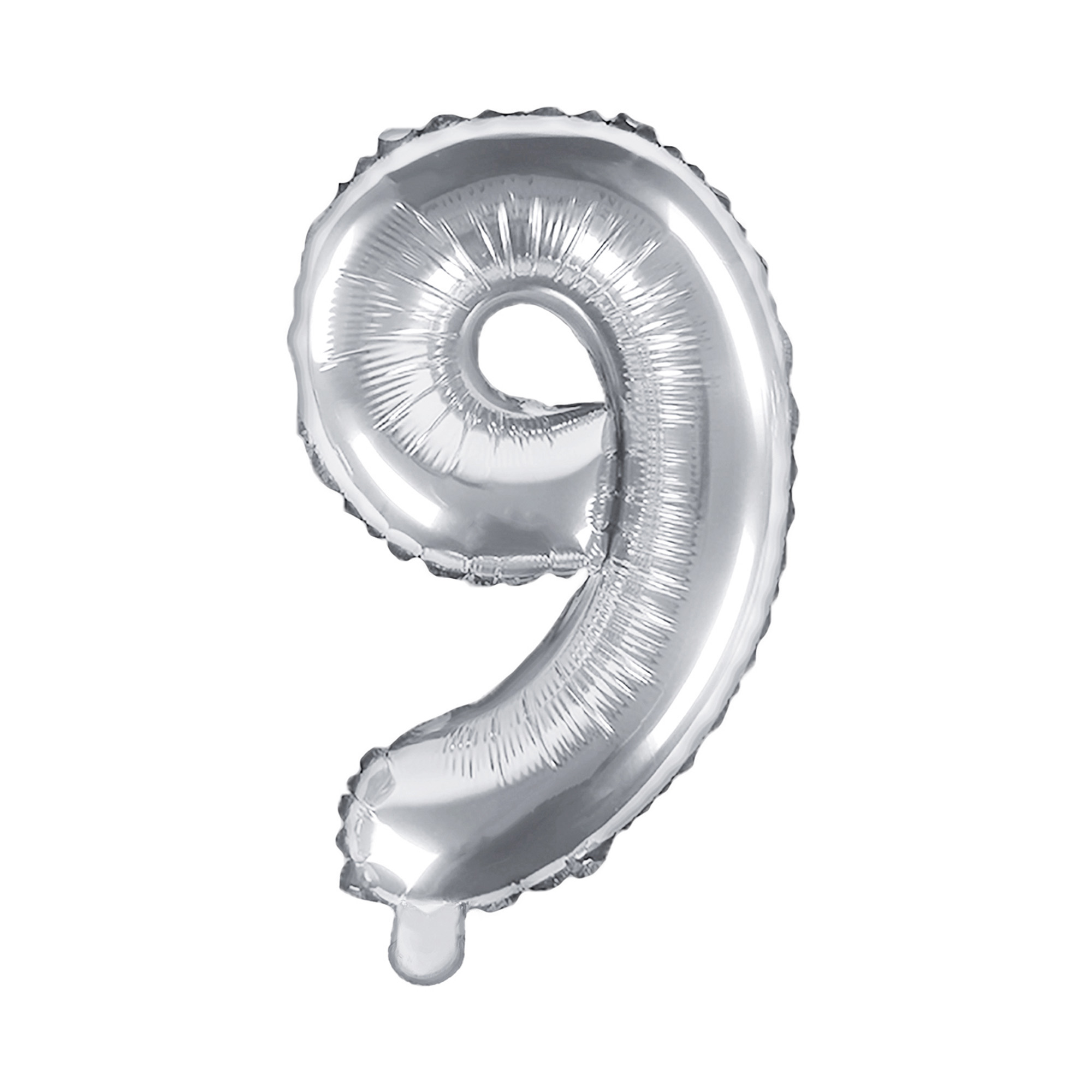 Balónek fóliový 35 cm stříbrný číslo 9 Albi