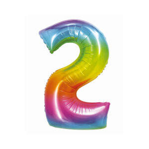 Balónek fóliový 76 cm duhový číslo 2 Albi