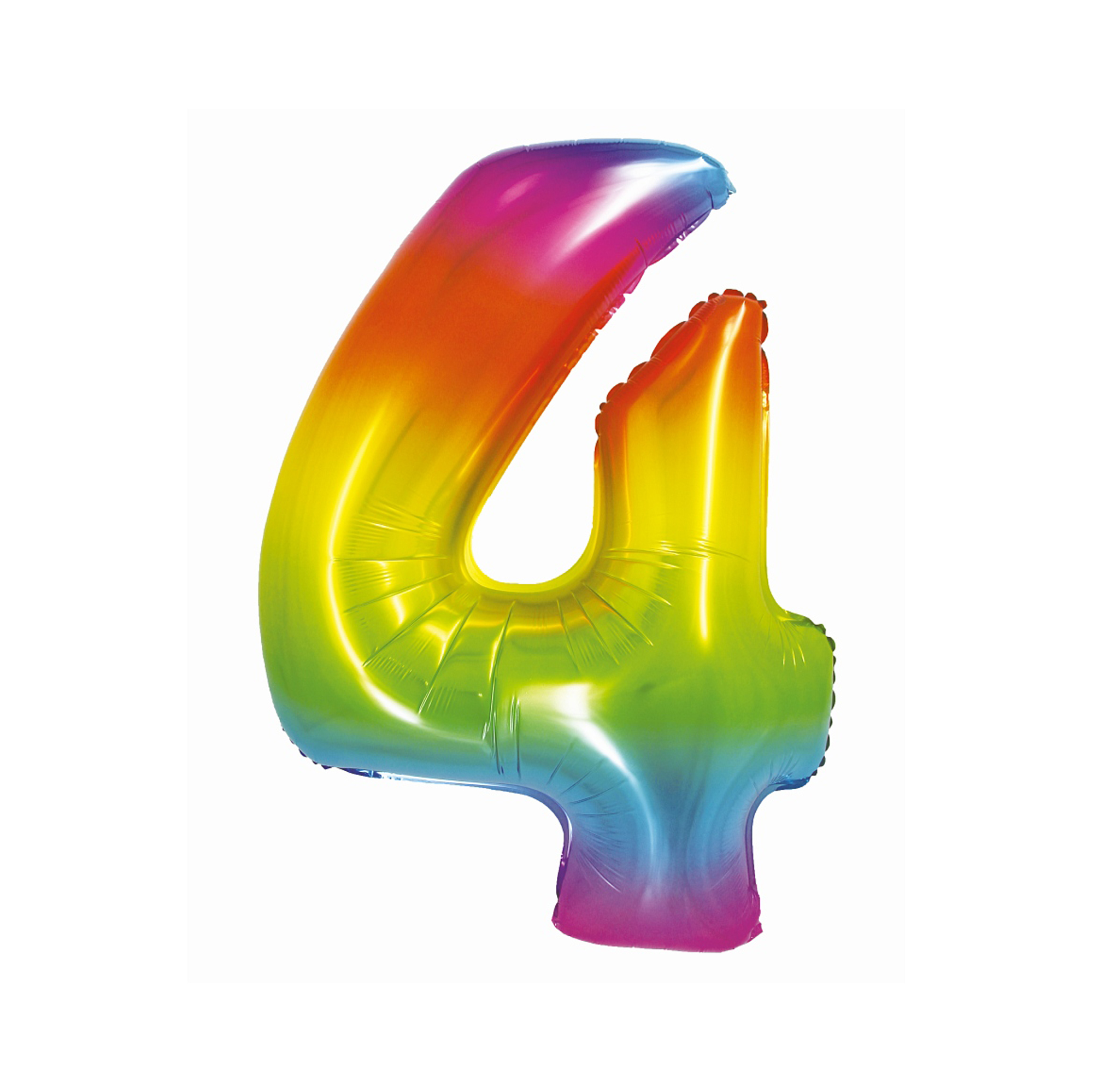 Balónek fóliový 76 cm duhový číslo 4 Albi