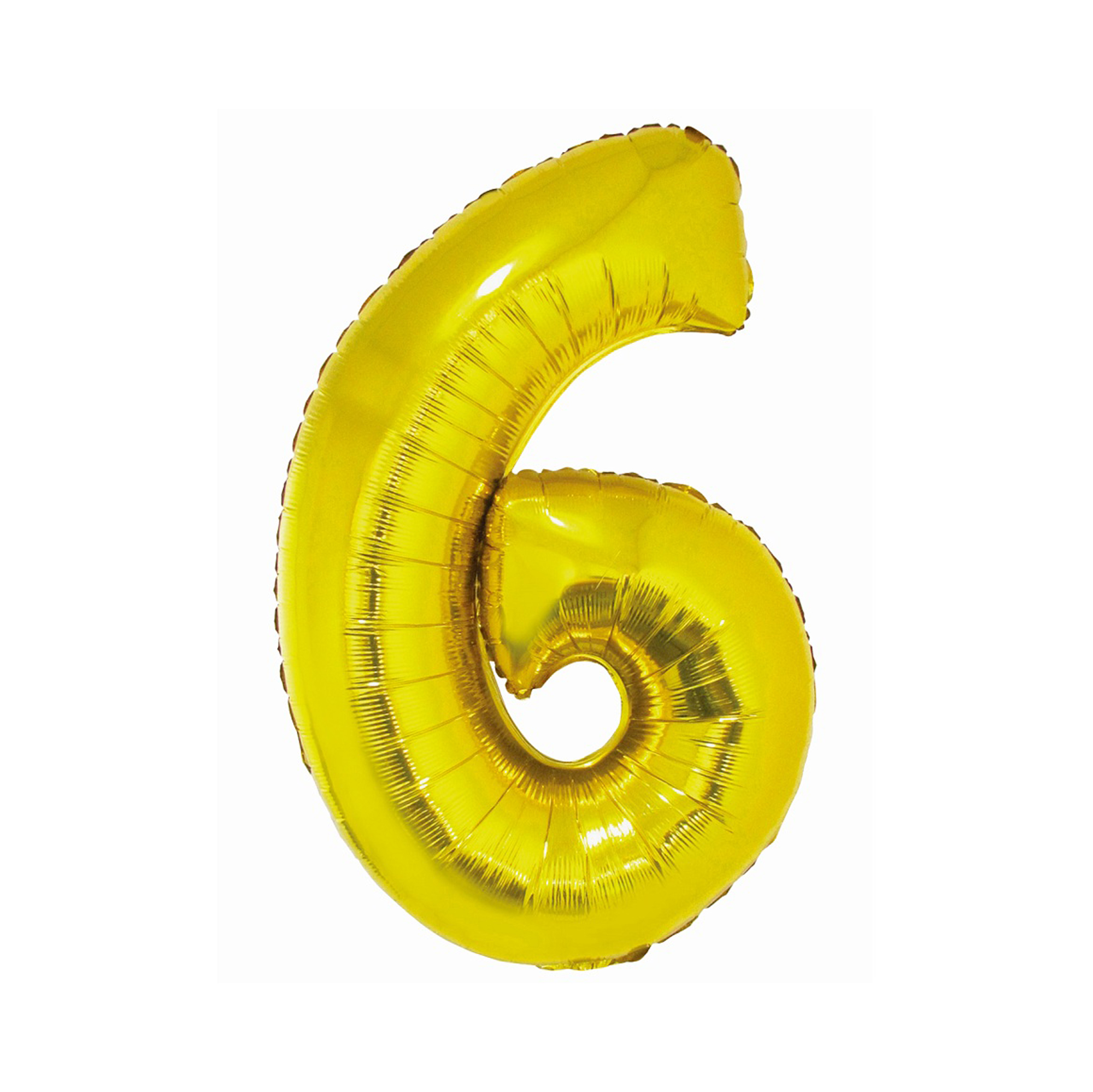 Balónek fóliový 76 cm zlatý číslo 6 Albi