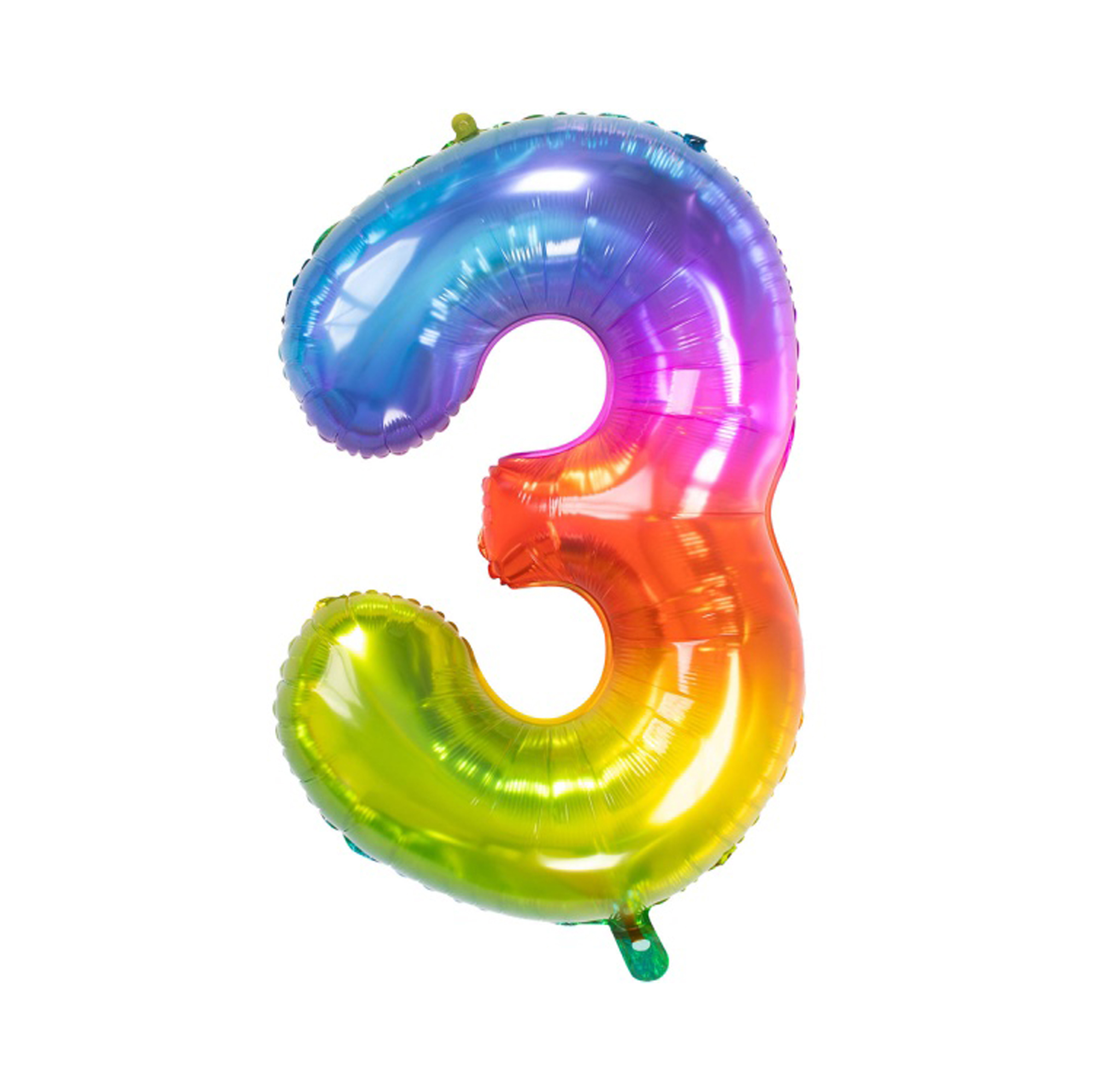 Balónek fóliový 85 cm duhový číslo 3 Albi