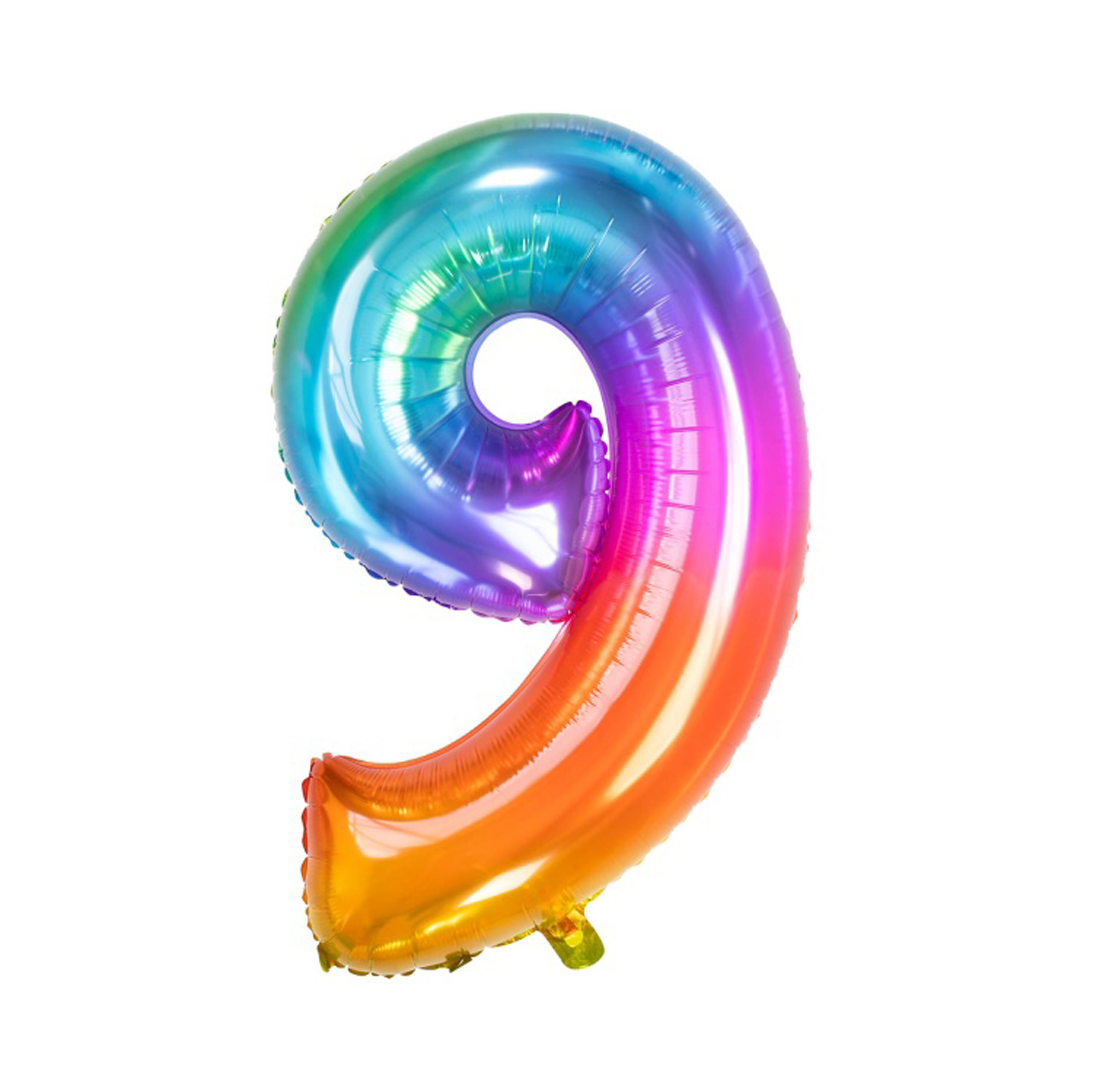Balónek fóliový 85 cm duhový číslo 9 Albi