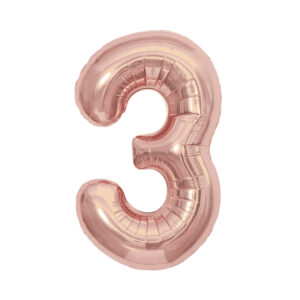Balónek fóliový 85 cm rose gold číslo 3 Albi