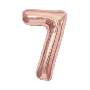 Balónek fóliový 85 cm rose gold číslo 7 Albi