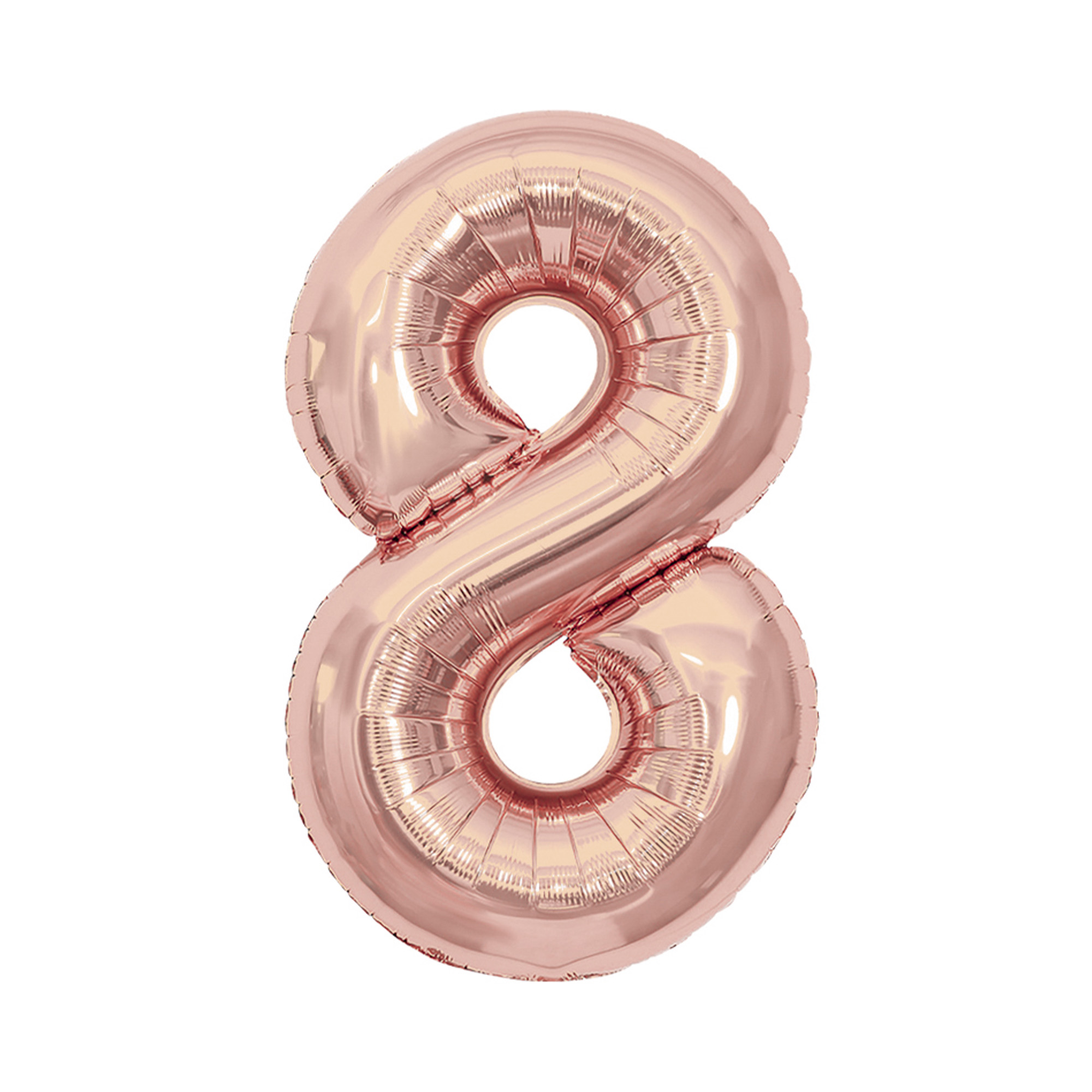 Balónek fóliový 85 cm rose gold číslo 8 Albi