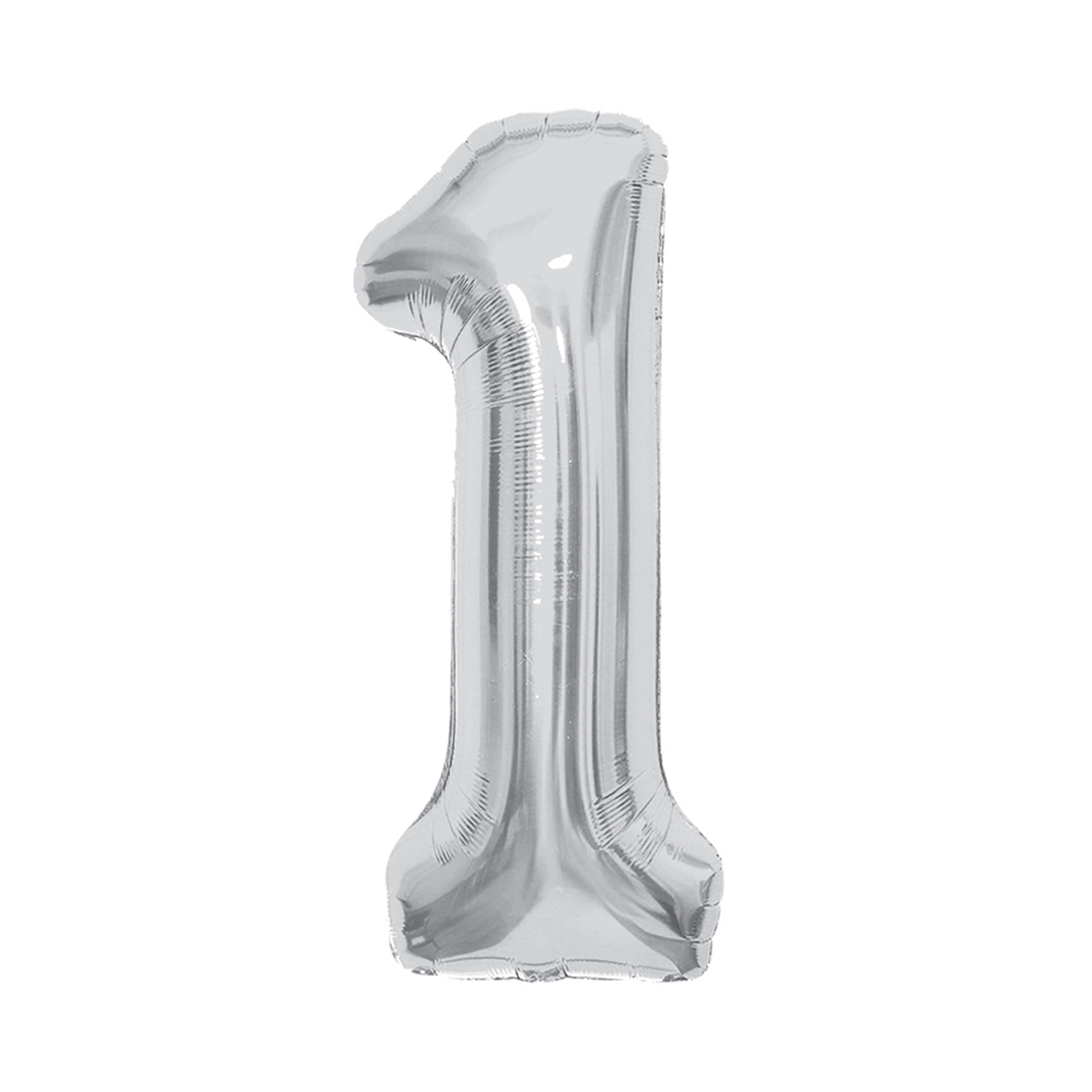 Balónek fóliový 85 cm stříbrný číslo 1 Albi