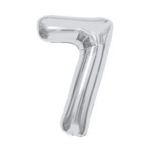 Balónek fóliový 85 cm stříbrný číslo 7 Albi