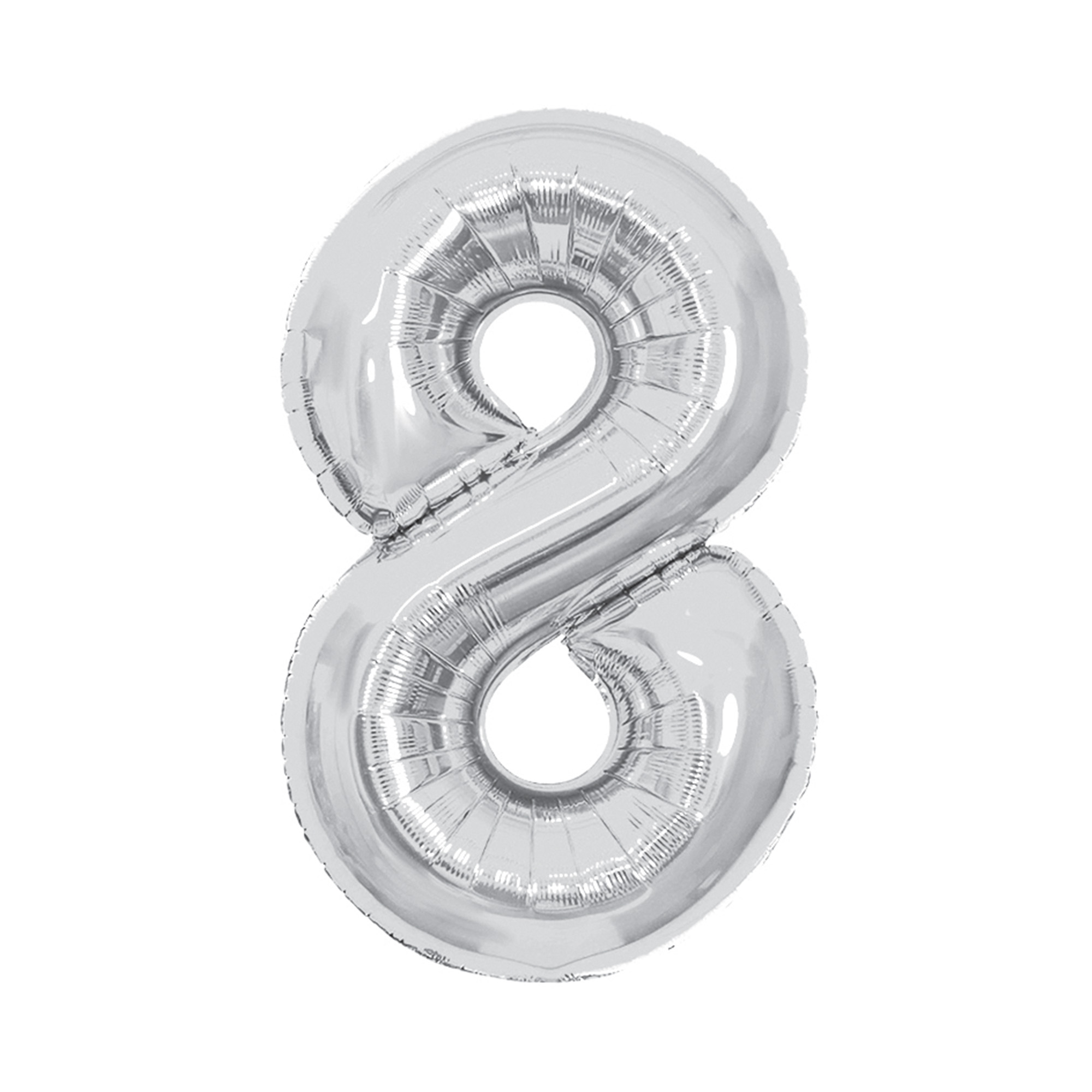 Balónek fóliový 85 cm stříbrný číslo 8 Albi