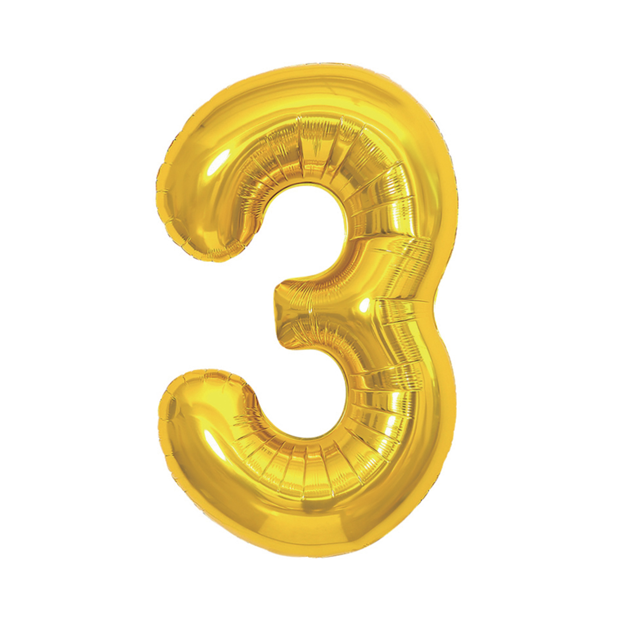 Balónek fóliový 85 cm zlatý číslo 3 Albi