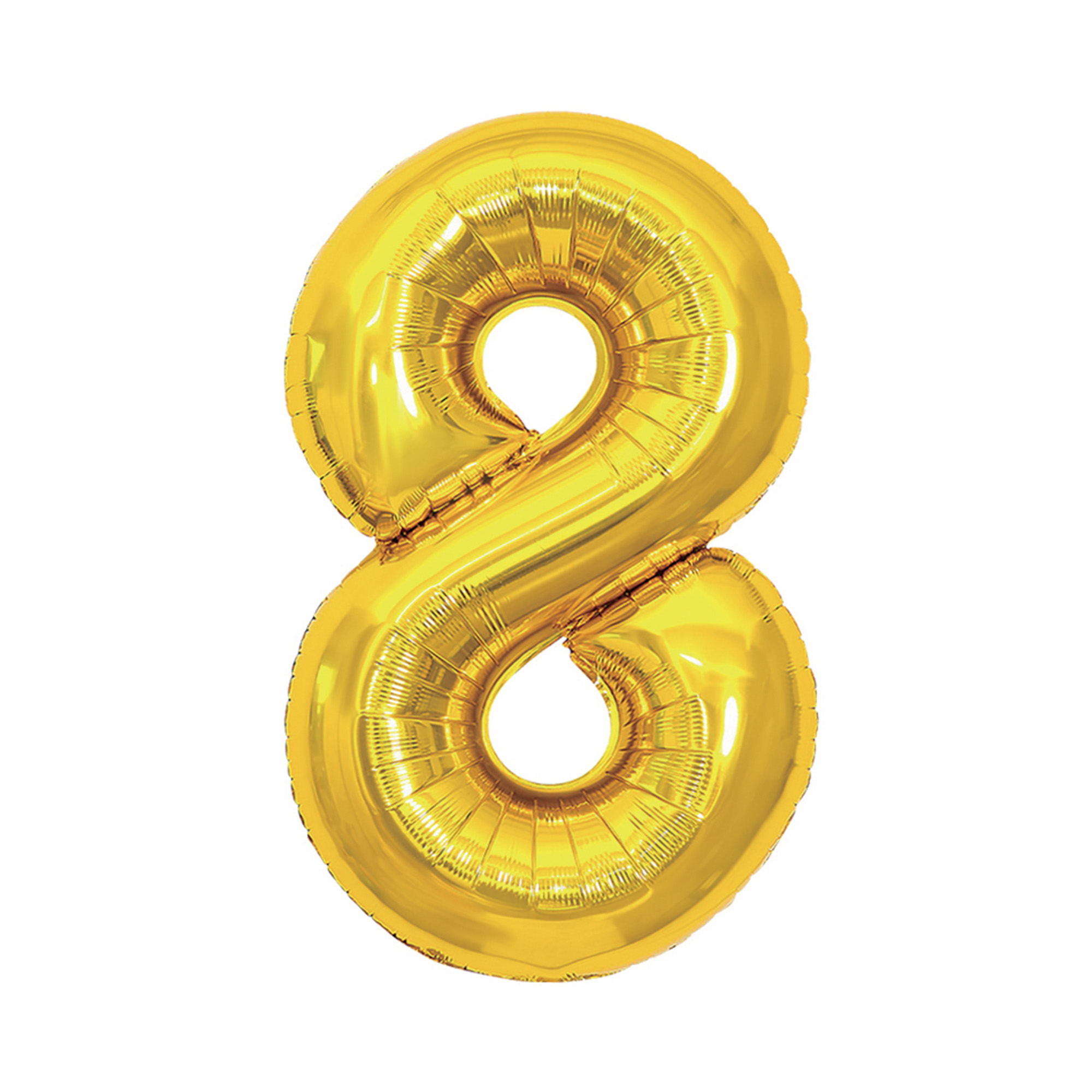 Balónek fóliový 85 cm zlatý číslo 8 Albi