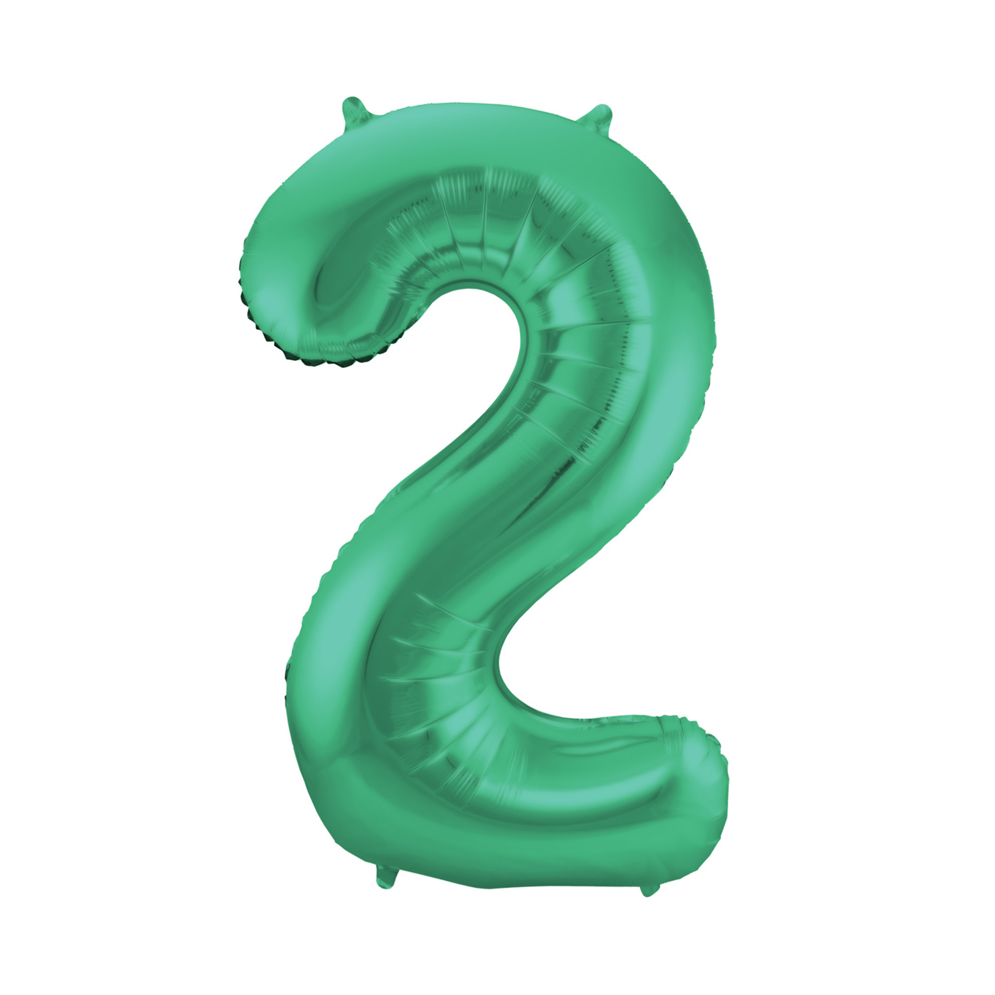 Balónek fóliový 86 cm zelený matný číslo 2 Albi