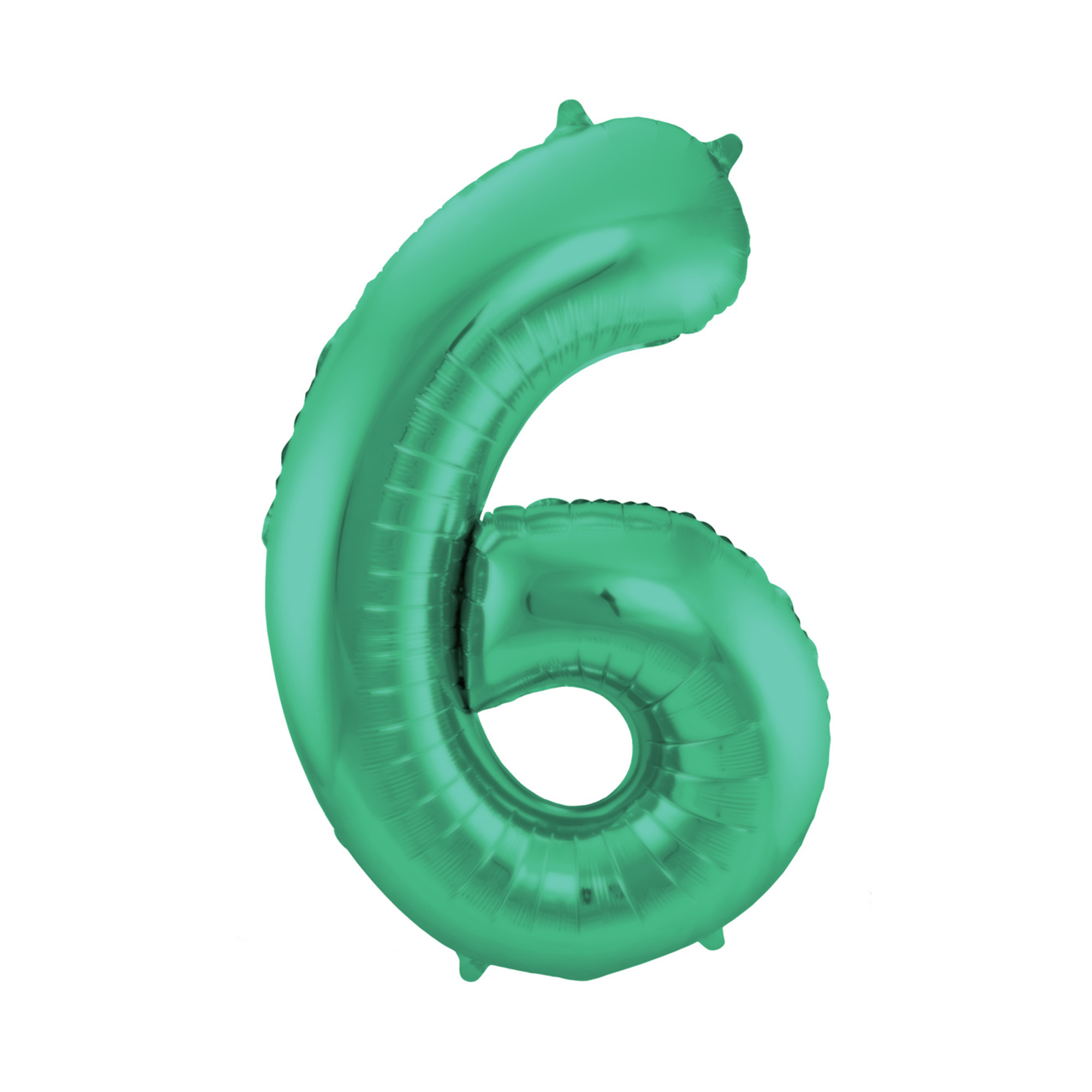 Balónek fóliový 86 cm zelený matný číslo 6 Albi