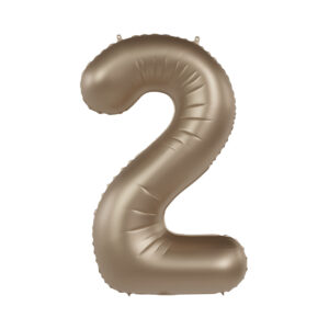 Balónek fóliový 86 cm zlatý matný číslo 2 Albi