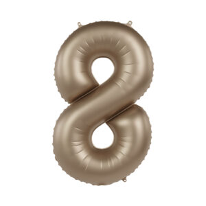 Balónek fóliový 86 cm zlatý matný číslo 8 Albi
