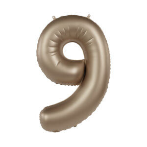 Balónek fóliový 86 cm zlatý matný číslo 9 Albi
