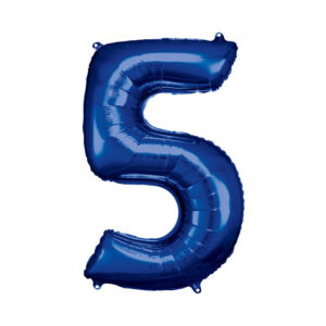Balónek fóliový 88 cm modrý číslo 5 Albi
