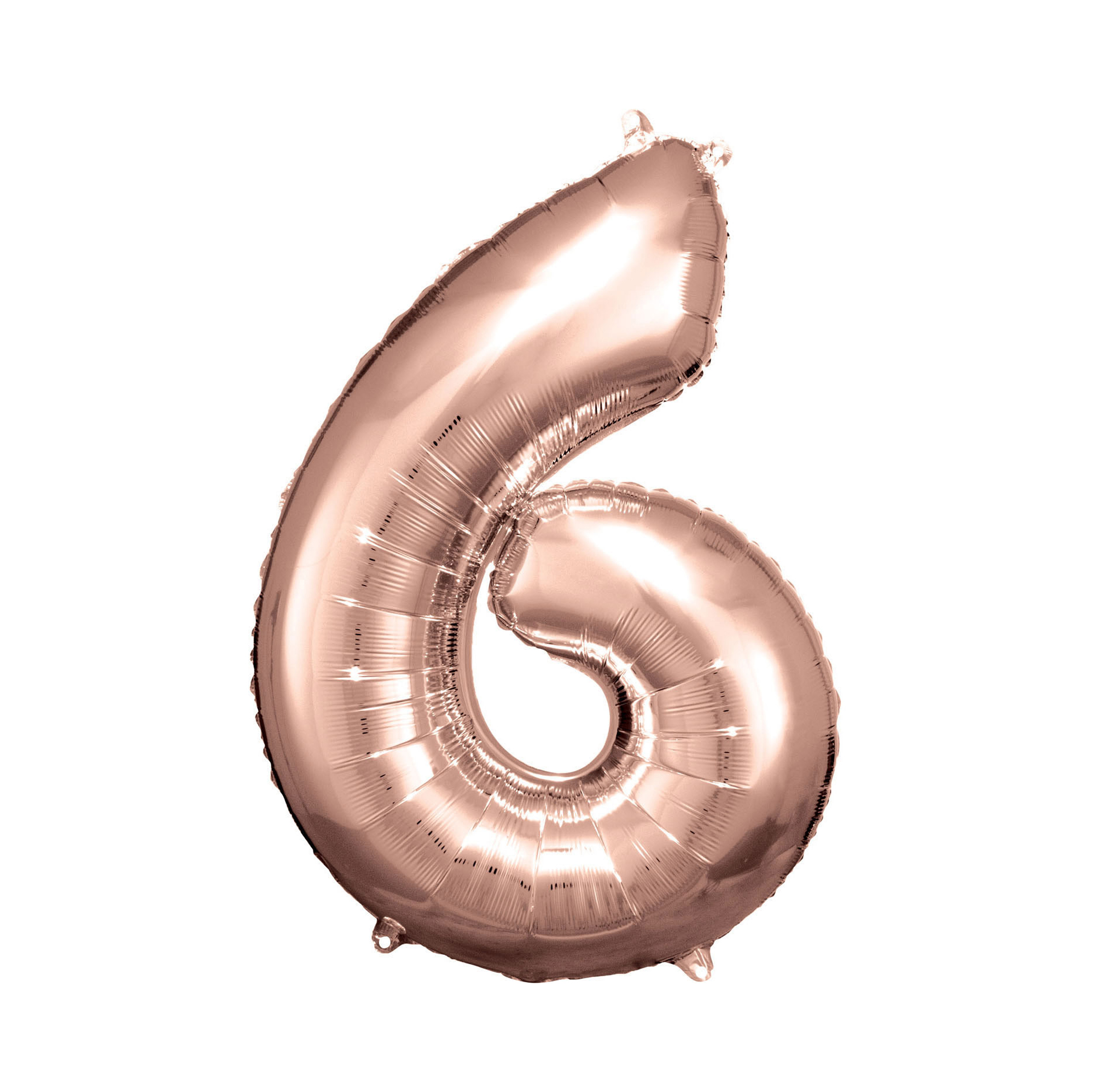 Balónek fóliový 88 cm rose gold číslo 6 Albi