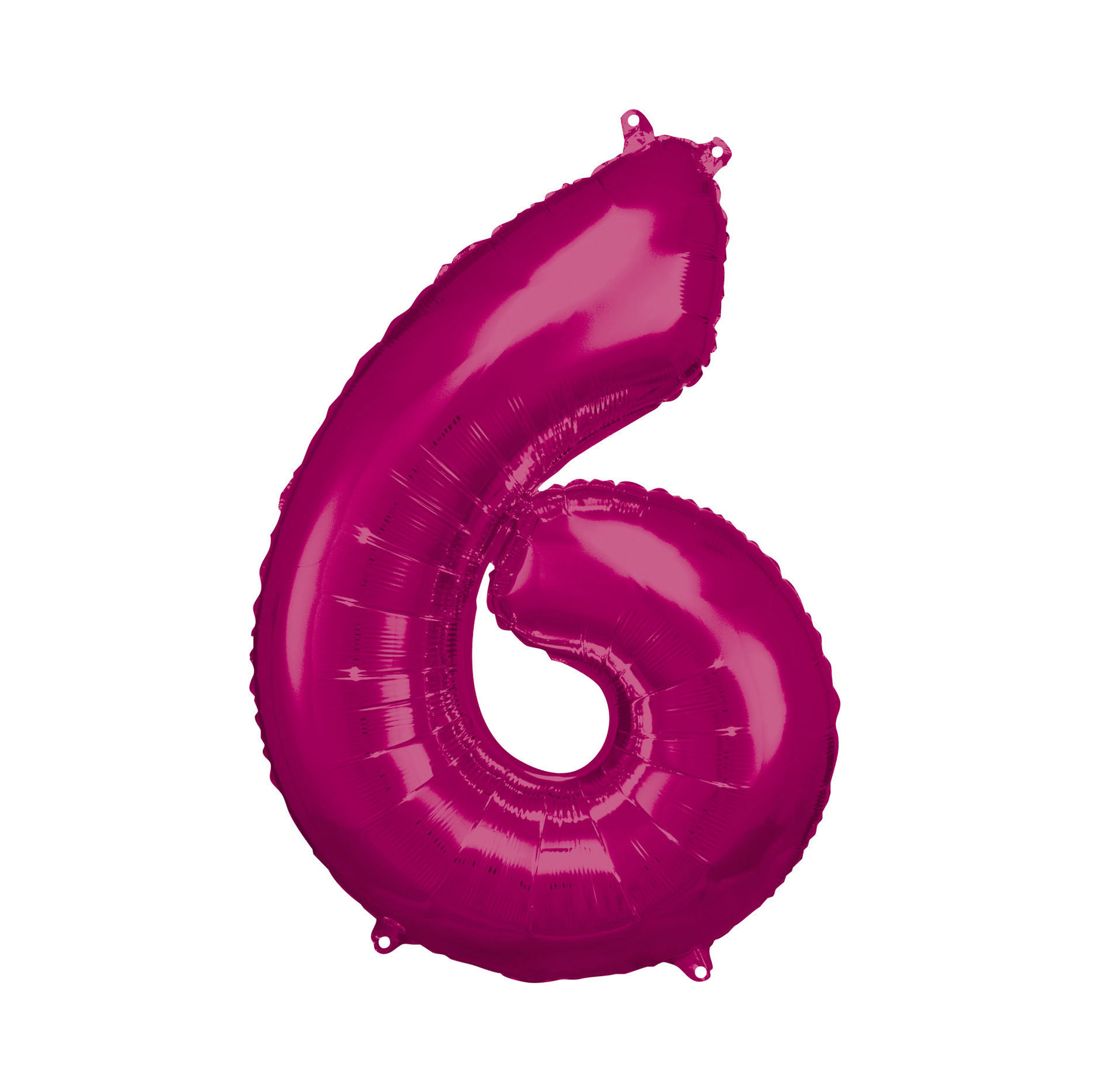 Balónek fóliový 88 cm tmavě růžový číslo 6 Albi