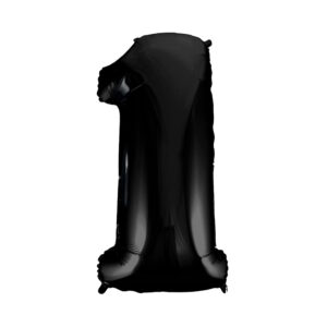 Balónek fóliový 92 cm černý číslo 1 Albi