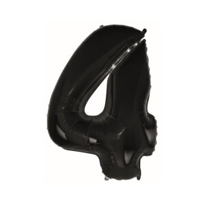 Balónek fóliový 92 cm černý číslo 4 Albi