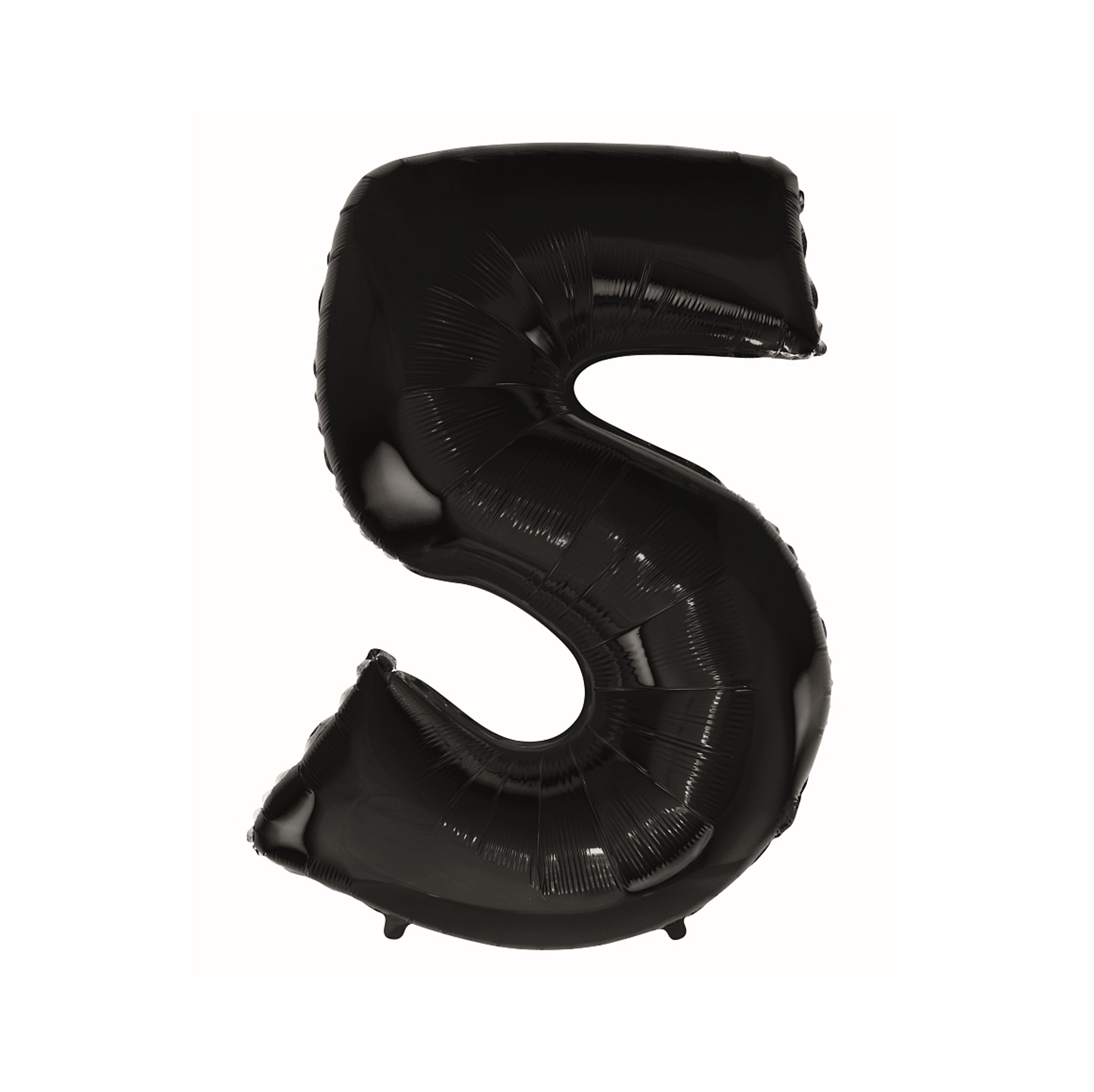 Balónek fóliový 92 cm černý číslo 5 Albi