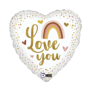 Balónek fóliový Happy Birthday duha a puntíky Albi