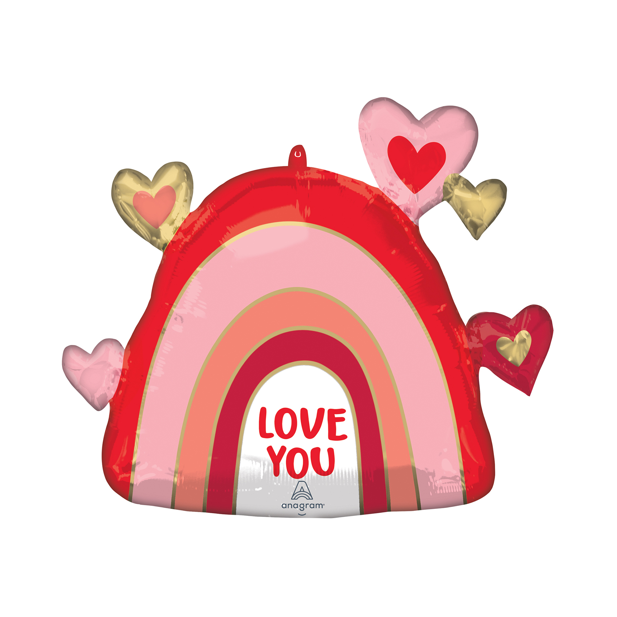 Balónek fóliový Love You duha červená Albi