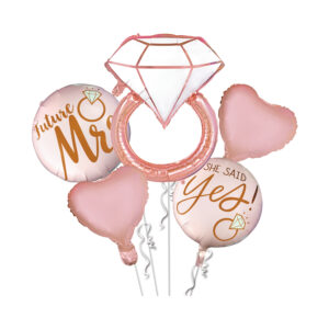 Balónky fóliové Rozlučka se svobodou rose gold 5 ks Albi