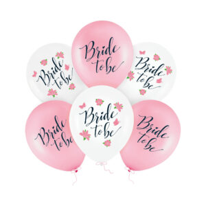 Balónky latexové Bride to be květy 6 ks Albi