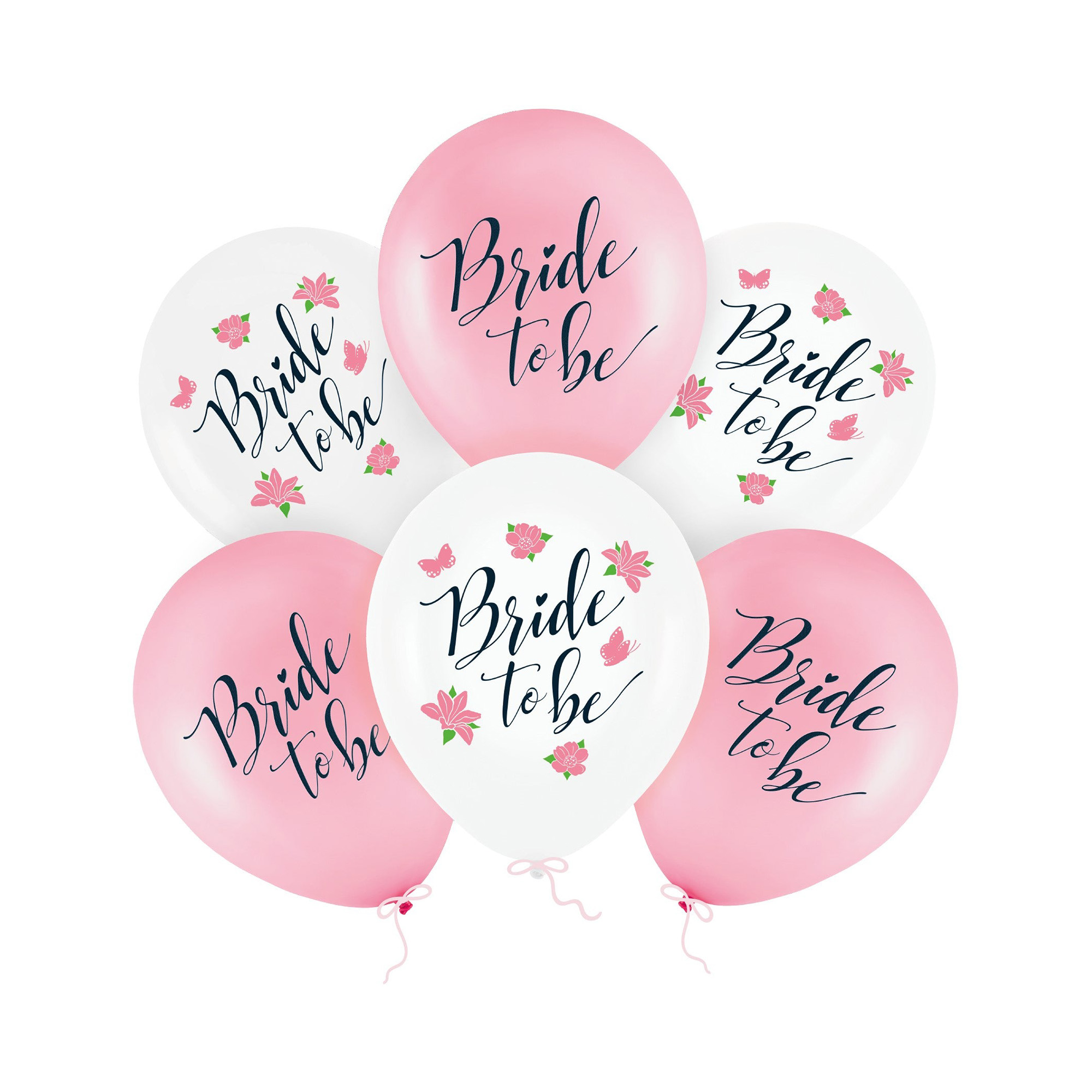 Balónky latexové Bride to be květy 6 ks Albi