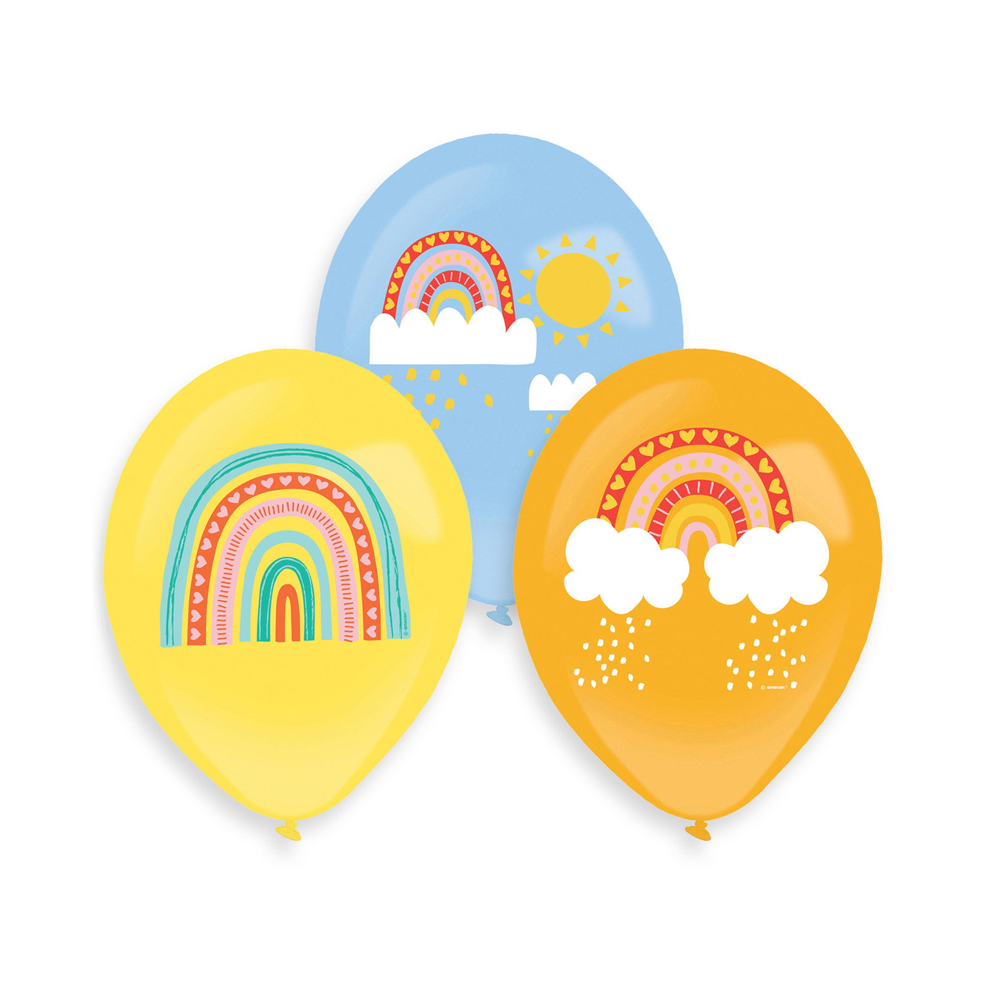 Balónky latexové Retro duha barevné 6 ks Albi