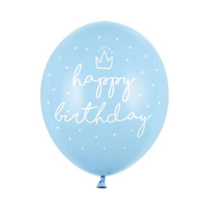 Balónky latexové modré s korunkou 6 ks Albi