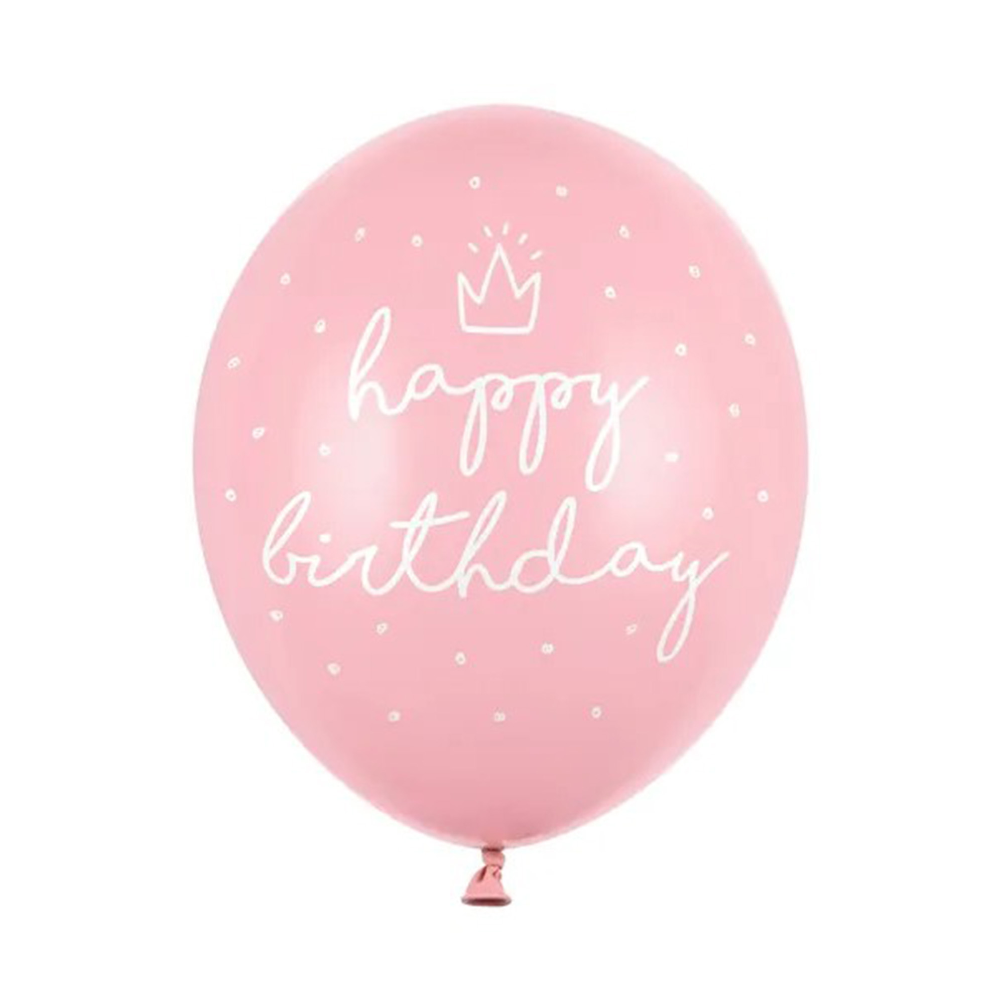 Balónky latexové růžové s korunkou 6 ks Albi