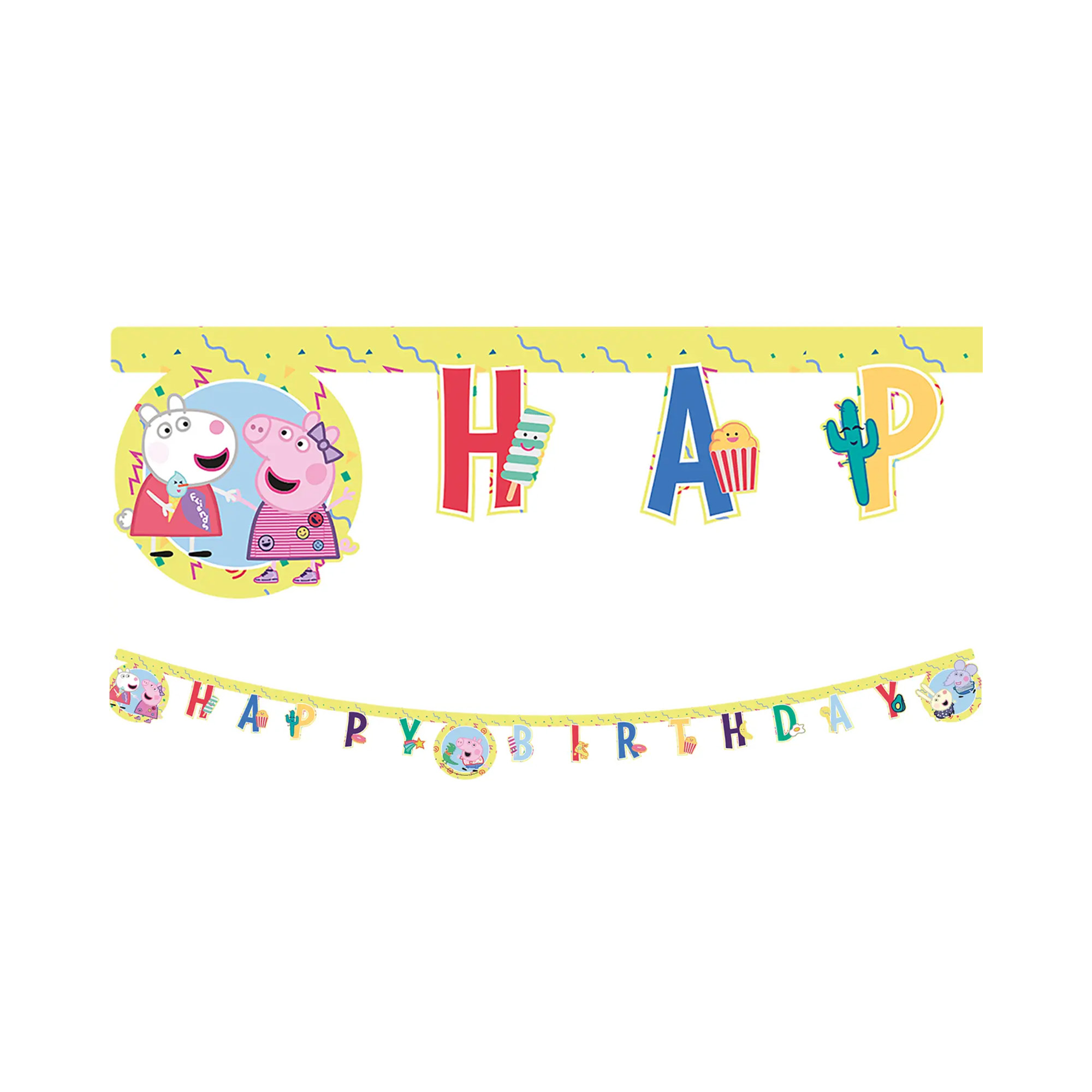 Banner Happy Birthday prasátko Peppa Albi