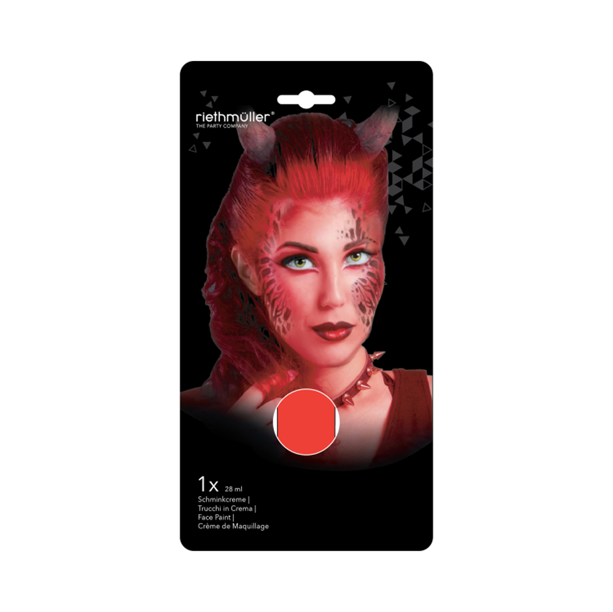 Barva na obličej červená tuba  28 ml Albi