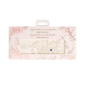 Bílý podvazek pro nevěstu - vel. L Albi