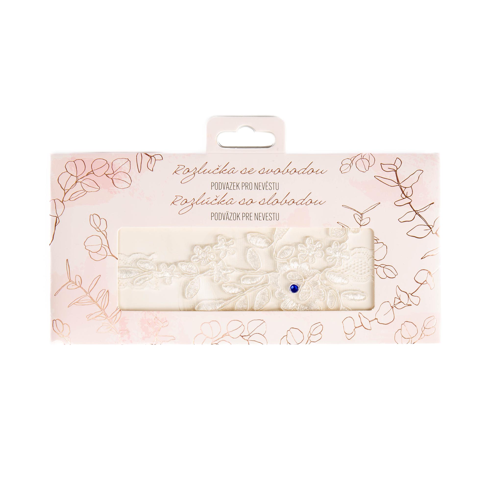 Bílý podvazek pro nevěstu - vel. L Albi