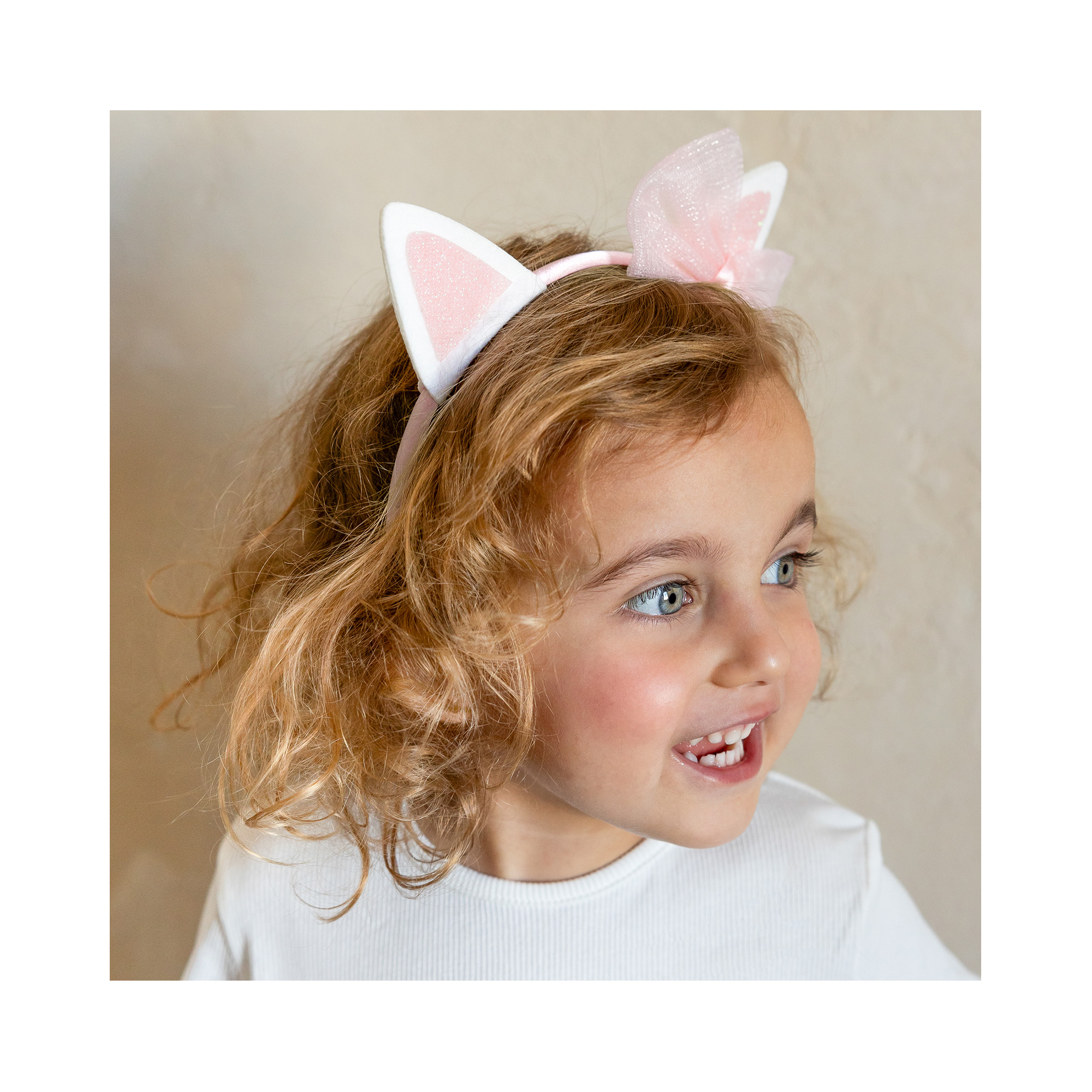 Čelenka Kočičí ouška růžová Albi - Obrázek 3