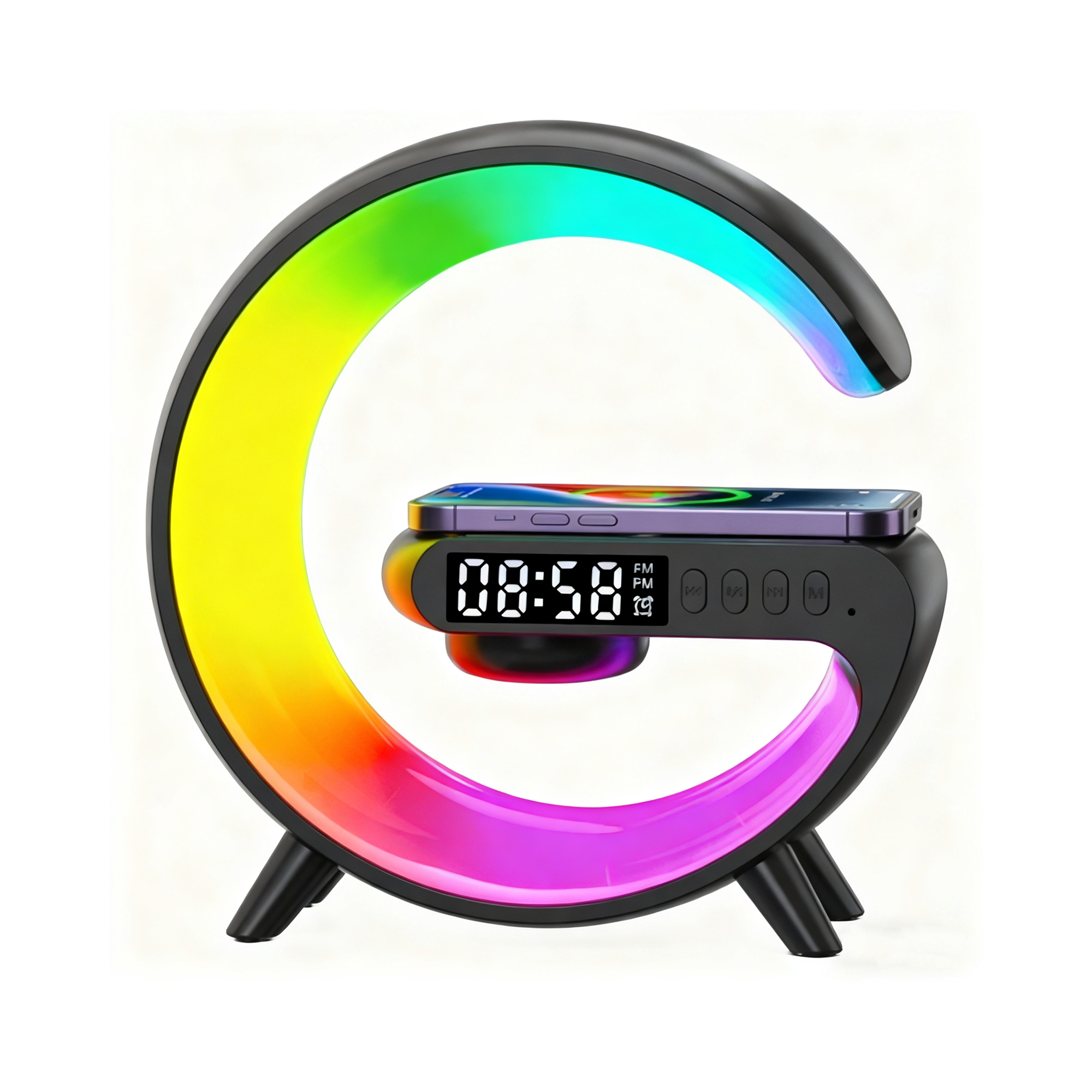 Černá multifunkční lampa Asialite