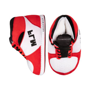 Červenobílé sneakers bačkory Albi