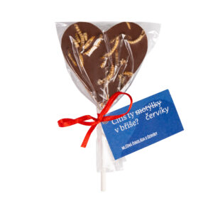 Čokoládové lízátko s červíky - Cítíš ty motýlky v břiše? Sens