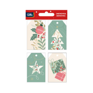 Dárková visačka 12 ks - Mintové Vánoce Albi